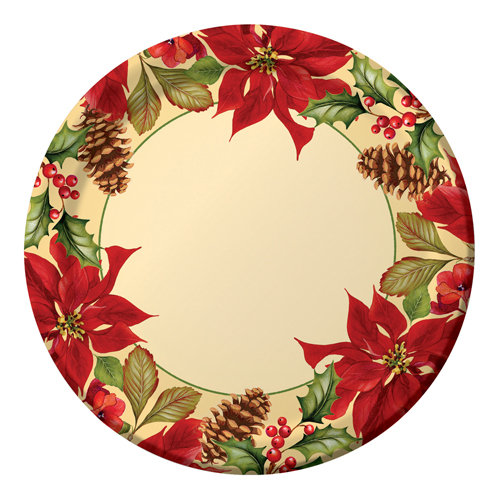 серединка для скатерти - салфетка, пуансетия, рождество, скатерти и салфетки, скатерть - оригинал