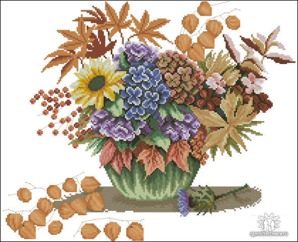 букет осени - цветы, букет - оригинал