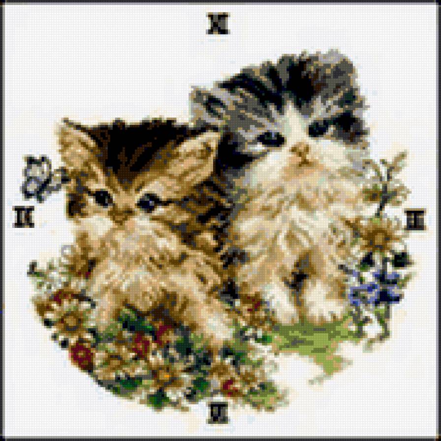 Часы-котята - часы, кошки - предпросмотр