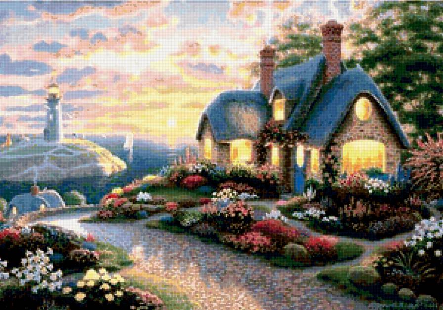 Маяк - дом, маяк, море - предпросмотр