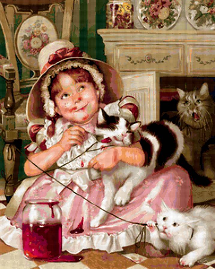 №181291 - сказка, девочка, дети, кошки - предпросмотр