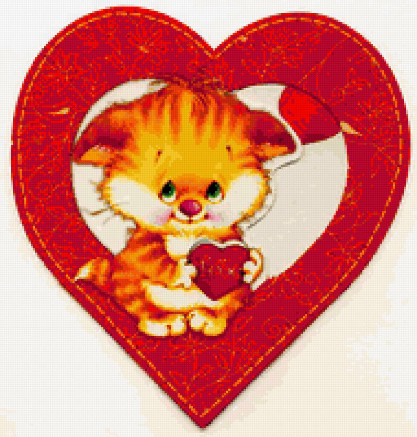Котенок - детские, котенок, день св.валентина - предпросмотр