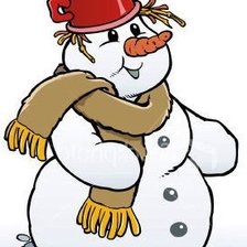 Схема вышивки «снеговик»