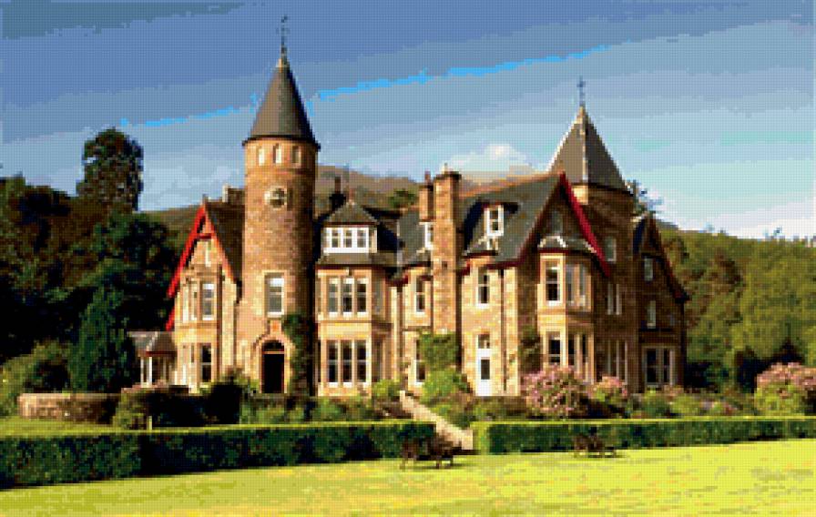 замки мира - скверик, дворцы, замки мира, дворец, особняк, усадьба, замок - предпросмотр