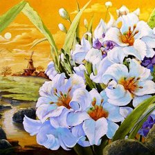 Схема вышивки «цветы»