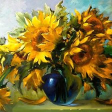 Схема вышивки «подсолнухи»