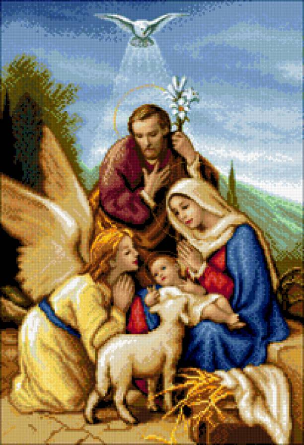 Мария и младенец - ангел, мария, младенец, иисус, икона - предпросмотр
