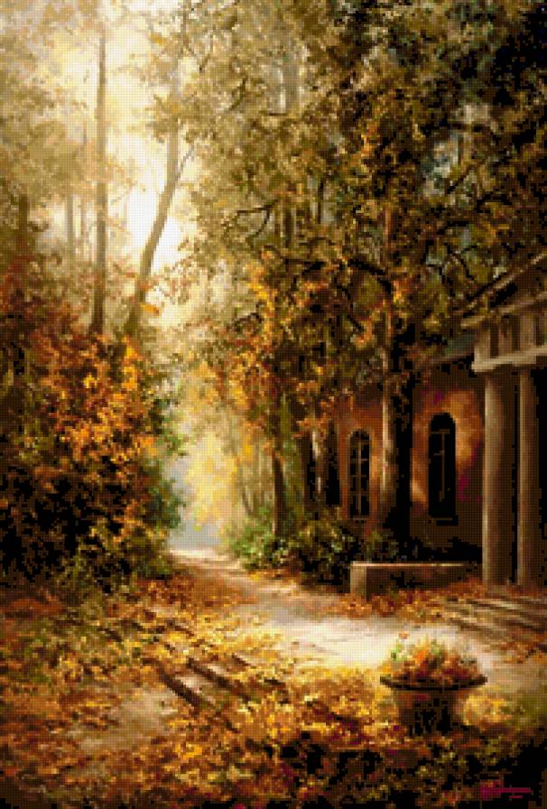 Брошенная усадьба - природа, пейзаж - предпросмотр