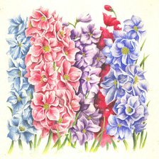 Схема вышивки «Дельфиниум»