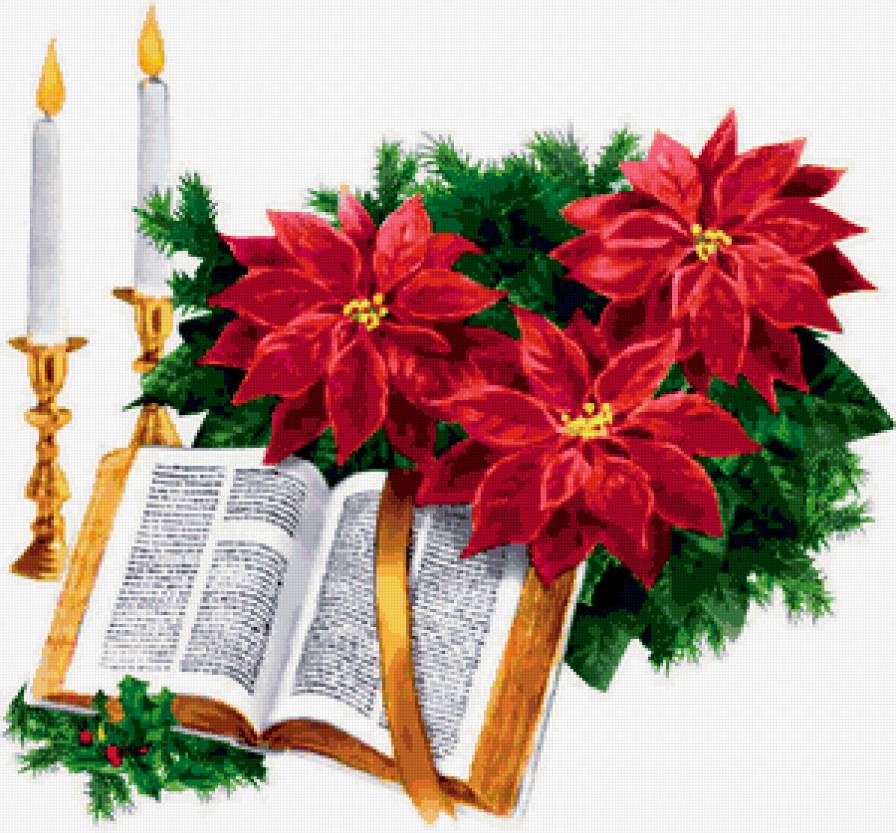 №182311 - рождество, книга, свеча - предпросмотр