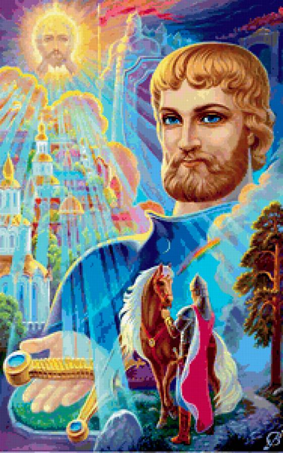 Завет отцов (В. Суворов) - живопись, картина, красота, мужчина, портрет - предпросмотр