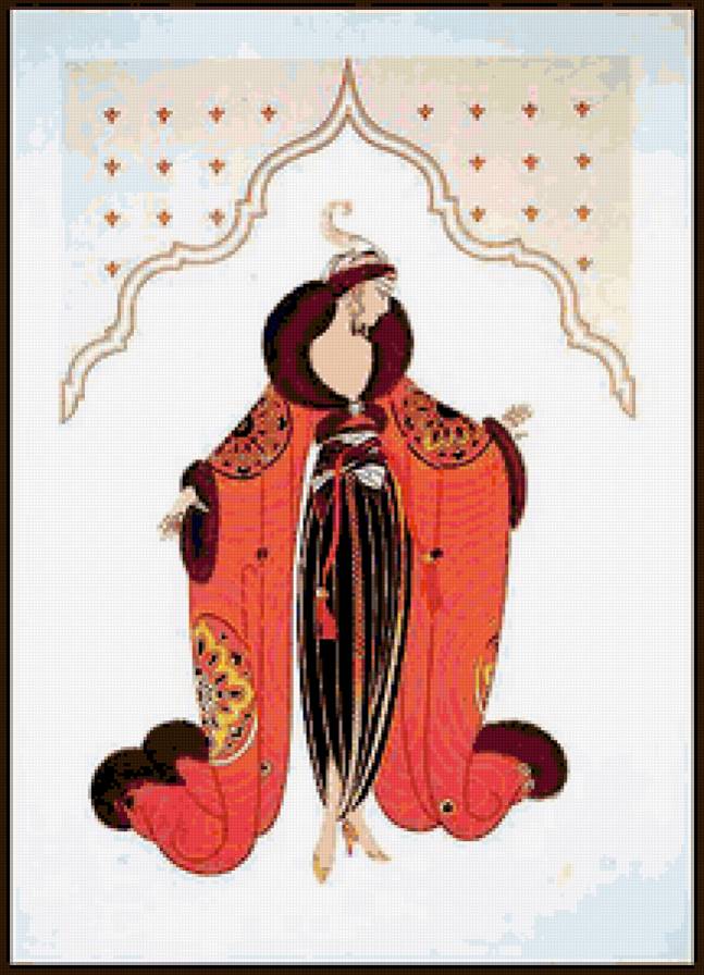 Леди - девушка, арт-деко, ретро, дама, модерн, диптих, эрте, мода - предпросмотр