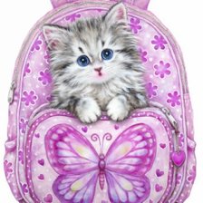 Схема вышивки «Рюкзак Kitty»