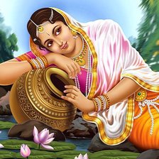 Схема вышивки «девушка»