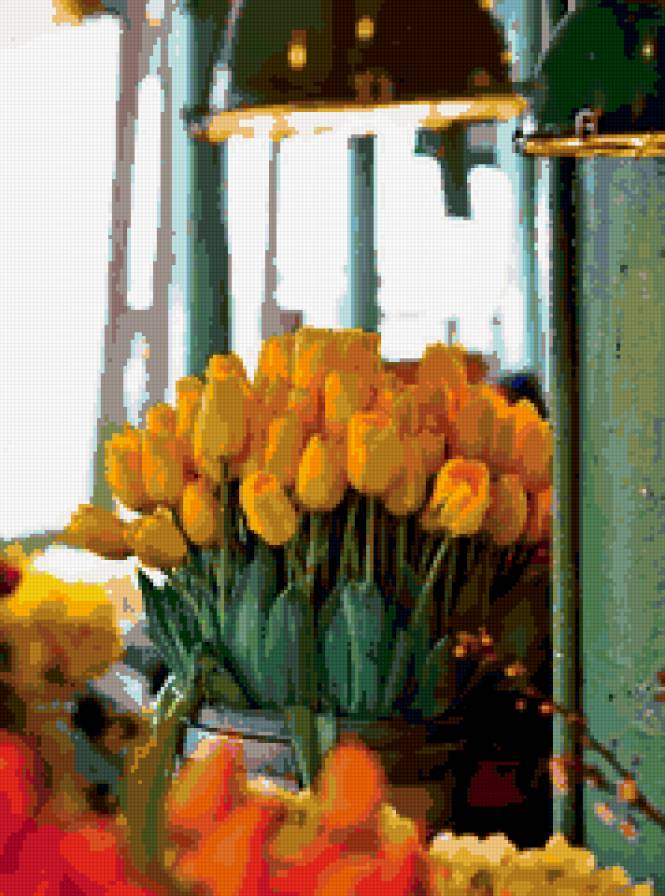 Желтые тюльпаны - цветы, тюльпаны, красота, букеты, натюрморты - предпросмотр