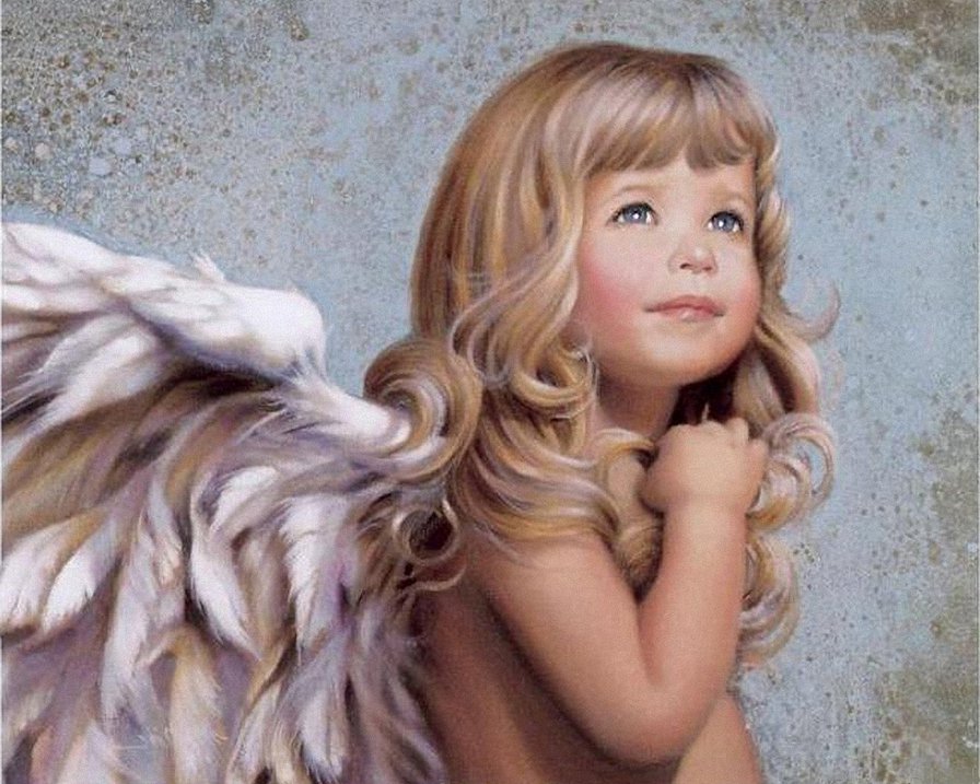 Ангел - дети, ангел, крылья, малыши - оригинал