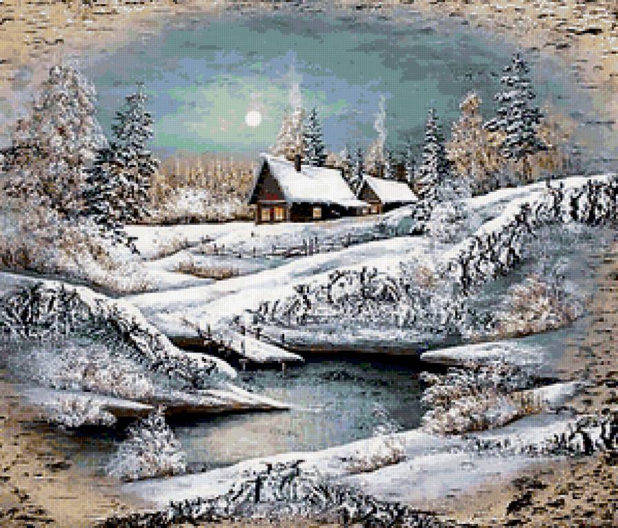 Картины на бересте. Зима - предпросмотр