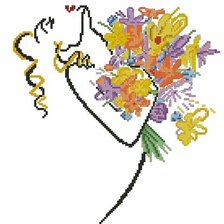 Схема вышивки «Девушка»