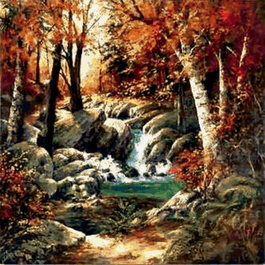 №183372 - природа, речка, лес - предпросмотр