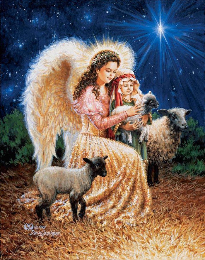 №183386 - овечка, рождество, ангел - оригинал