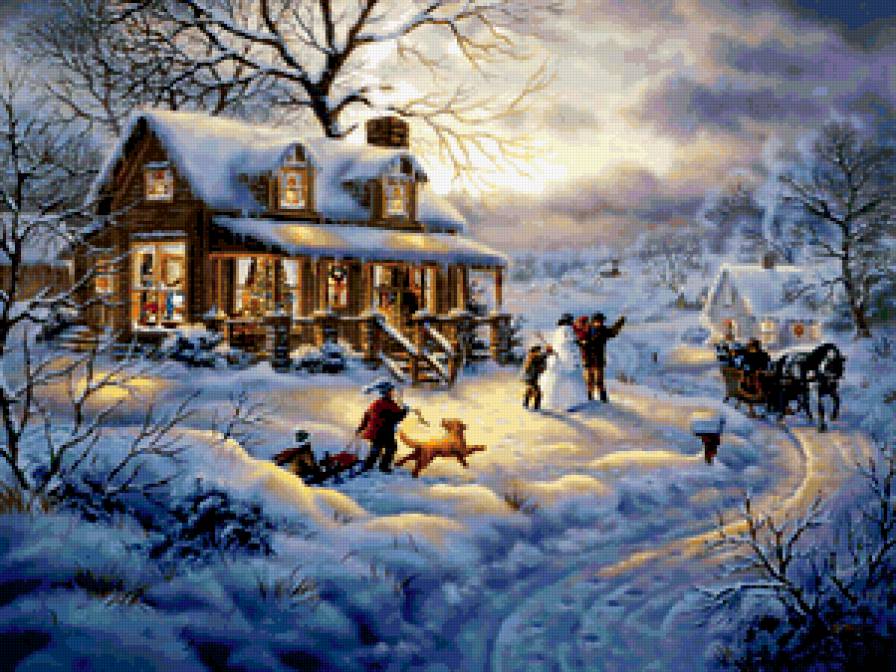 №183423 - дом, снег, зима - предпросмотр