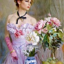 Схема вышивки «девушка»