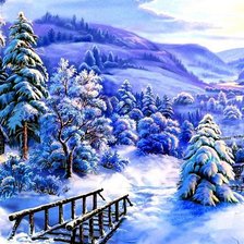Схема вышивки «зима»