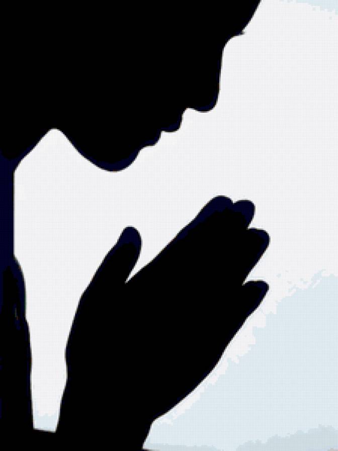 молитва - молитва, девушка, силуэт - предпросмотр
