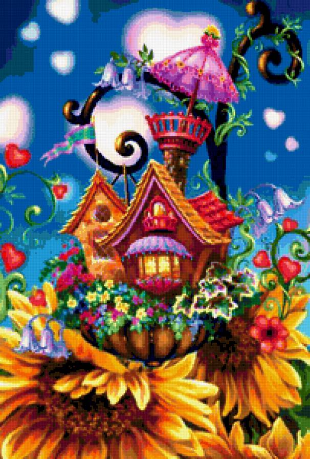 Подсолнечник коттедж - цветы - предпросмотр