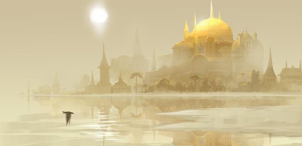 Мираж - пейзаж, восток - оригинал