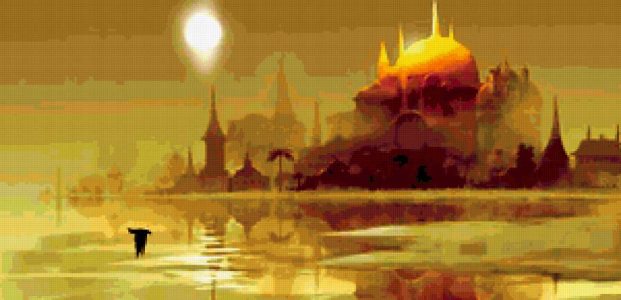 Мираж - восток, пейзаж - предпросмотр