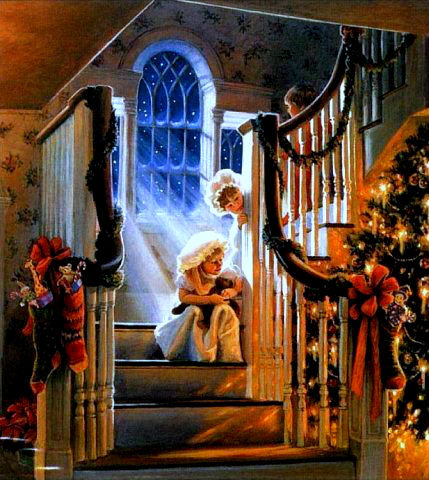 В ожидании Деда Мороза - волшебство, сказка, рождество, ребенок, новый год - оригинал