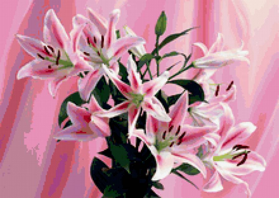 лилии - букет, цветы, природа, романтика - предпросмотр