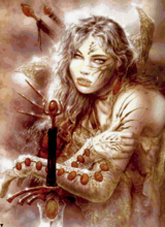 девушка-воин - девушка, любовь, фентези, феи, эльфы - предпросмотр