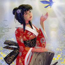 Схема вышивки «девушка»