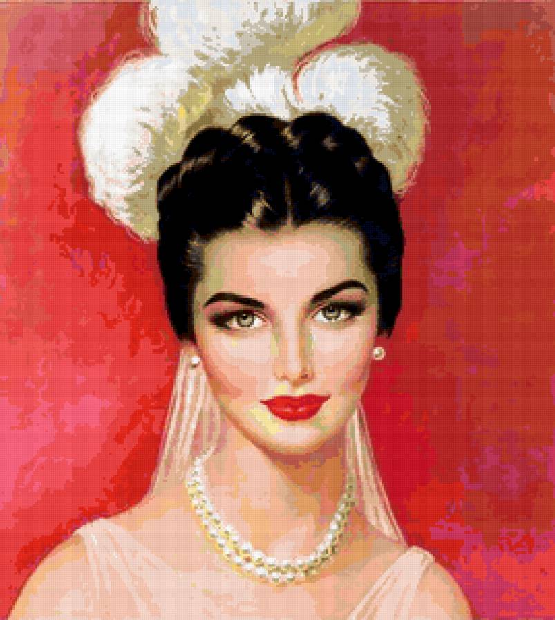 Серия "женские образы" - картина, женские образы, портрет, девушка - предпросмотр