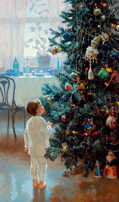 24568 - зима, елка, дети - оригинал