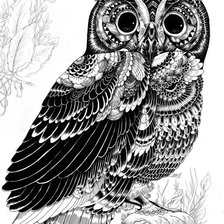 Схема вышивки «сова»