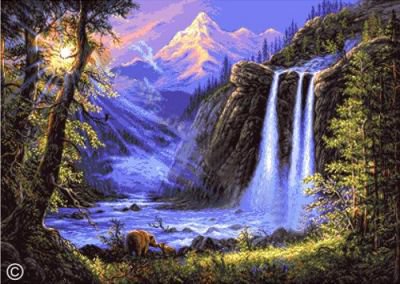 водопад - природа - оригинал