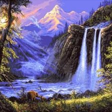 Схема вышивки «водопад»