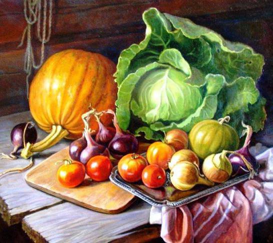 натюрморт - натюрморт, , природа, овощи - оригинал