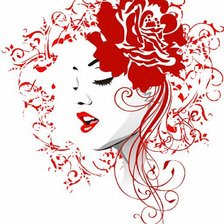 Схема вышивки «она»