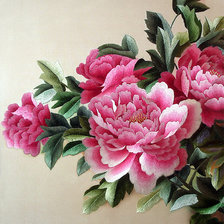 Схема вышивки «розовый пион»