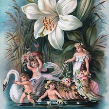 Схема вышивки «ангелы»