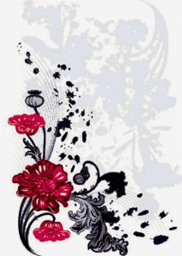 узор14 - природа, орнаменты, цветы, букет, узоры - предпросмотр