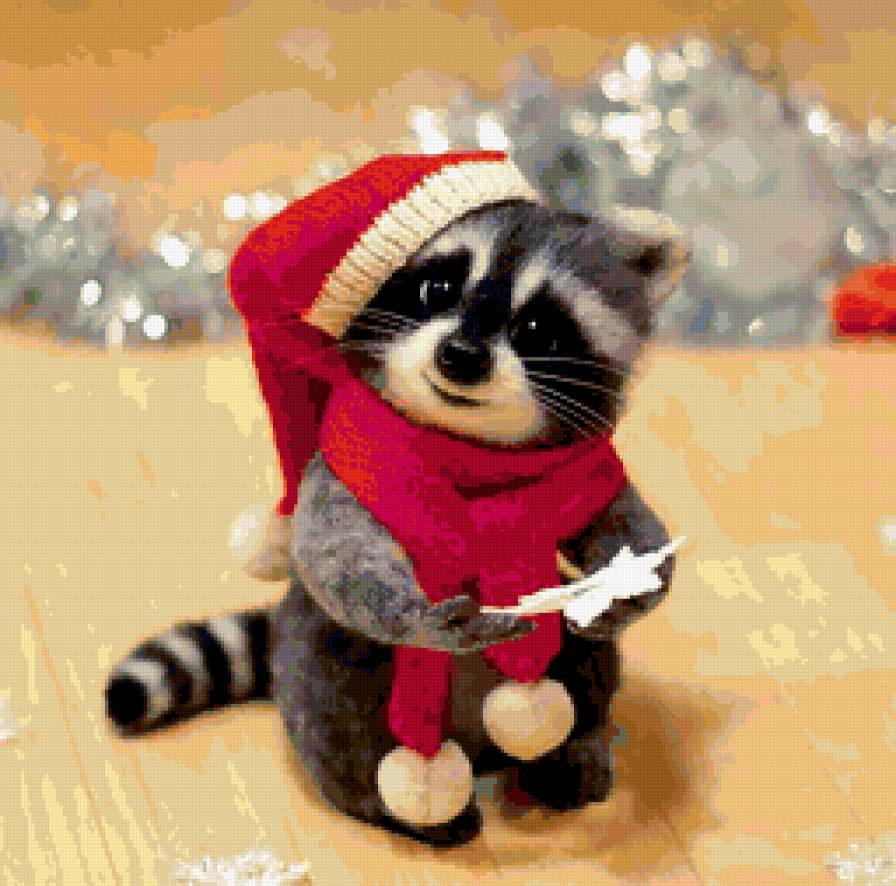 енот - новый год, праздник... - предпросмотр