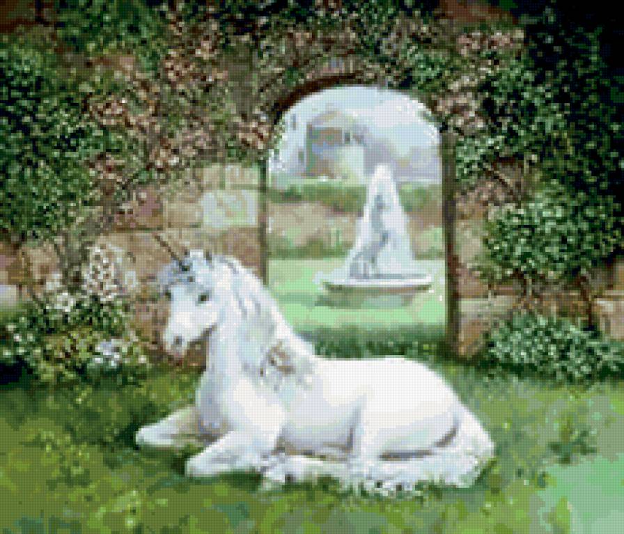 единорог - эльфы, феи, животные, любовь, единорог, фентези - предпросмотр