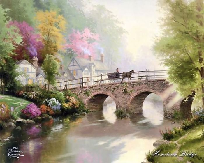 Праздник Света от Томаса Кинкейда (Thomas Kinkade) - природа - оригинал