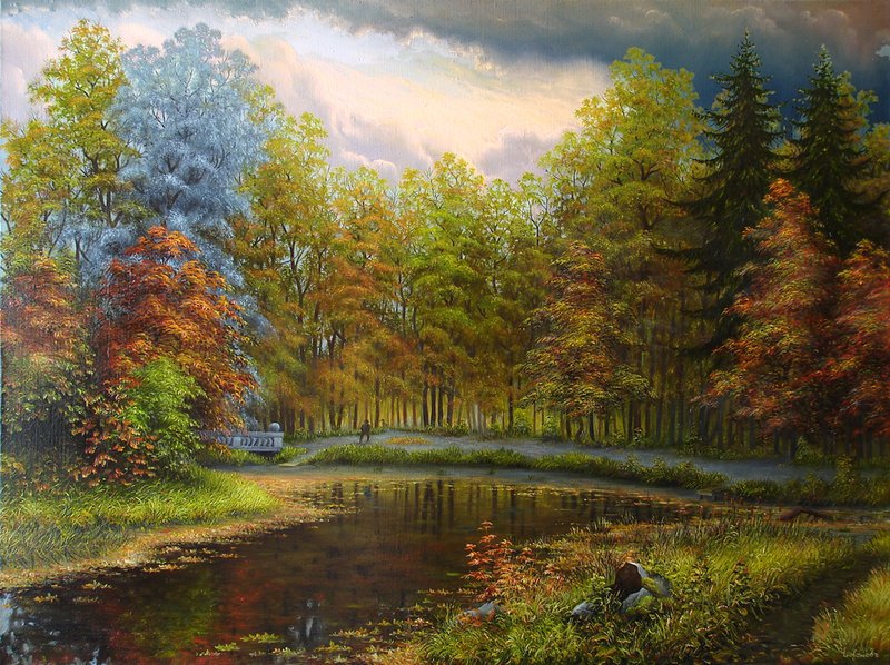 пейзаж - пейзаж, природа, лес - оригинал