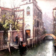 Оригинал схемы вышивки «городской пейзаж. Венеция» (№186289)